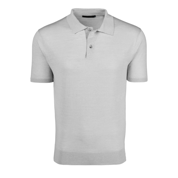 Mens Napeague Short Sleeve Sweater Polo - Lightweight Merino Wool