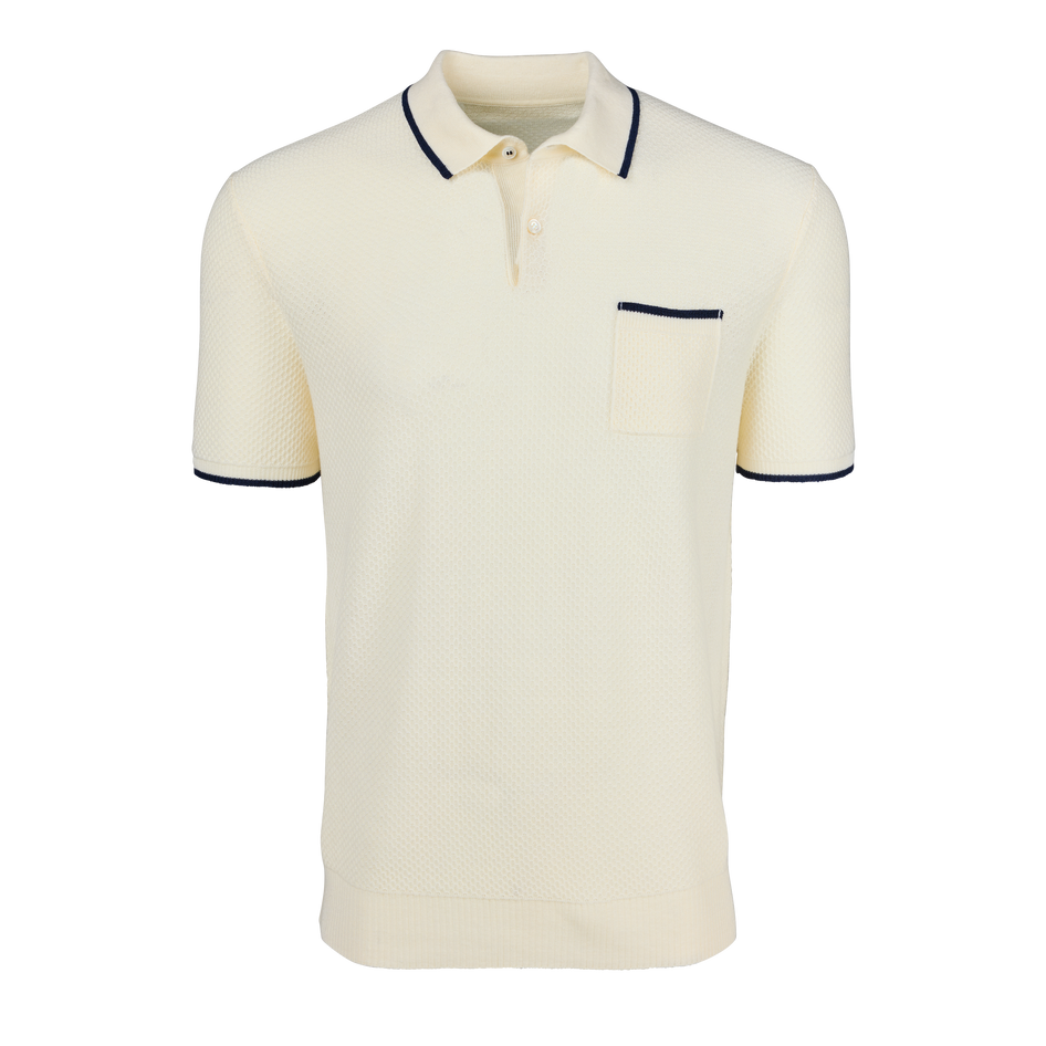 Mens Solid Short Sleeve Seneca Short Sleeve Sweater Polo