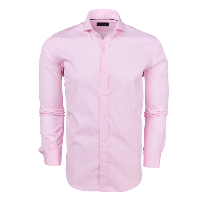 slim fit dress slacks Banana Republic Baby Pink Fitted Stretch Dress Shirt – RefindStyle