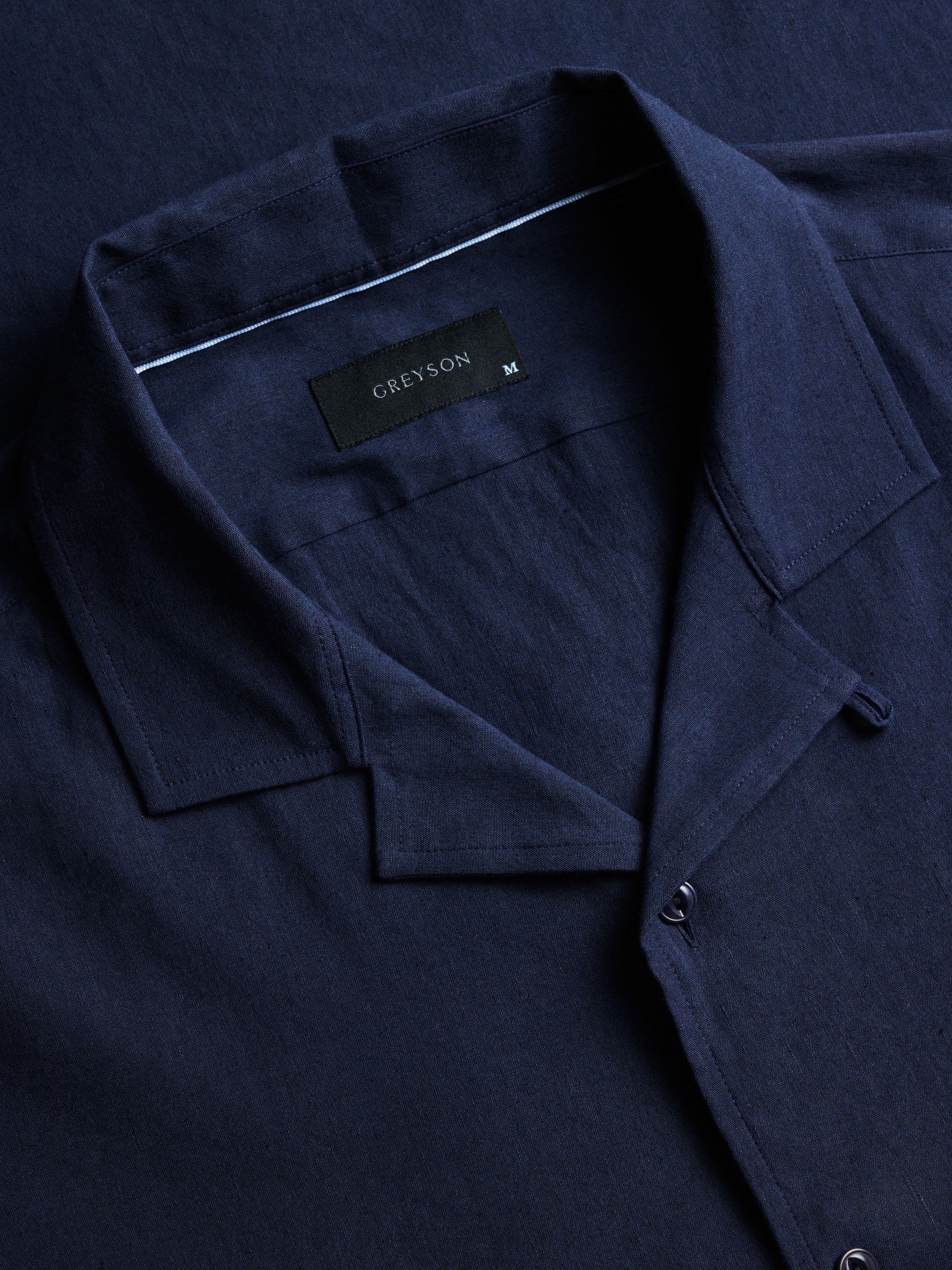 Mens Gaston Camp Shirt - Lightweight Relaxed Linen-Blend Resort