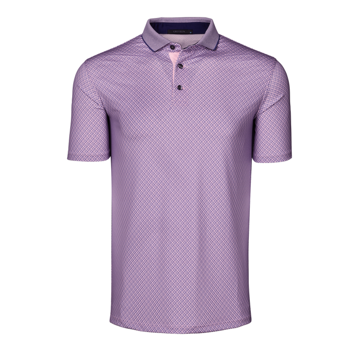Mens Shadow Wolf Short Sleeve Polo - Performance Printed Polo with