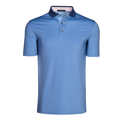 Mens Shadow Wolf Short Sleeve Polo - Performance Printed Polo with