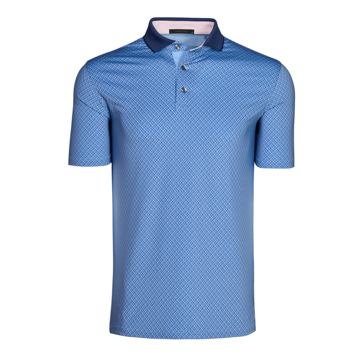 Mens Shadow Wolf Short Sleeve Polo - Performance Printed Polo with