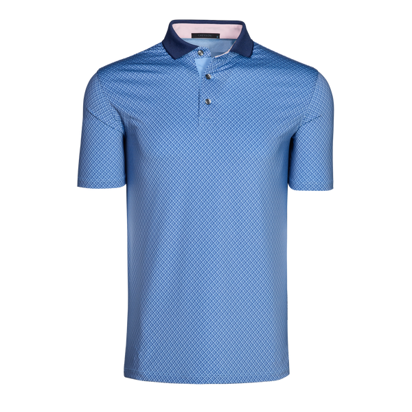 Mens Shadow Wolf Short Sleeve Polo - Performance Printed Polo with