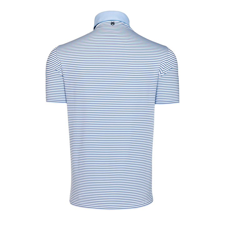 Mens Keowee Short Sleeve Polo - Performance Striped Polo with Knit