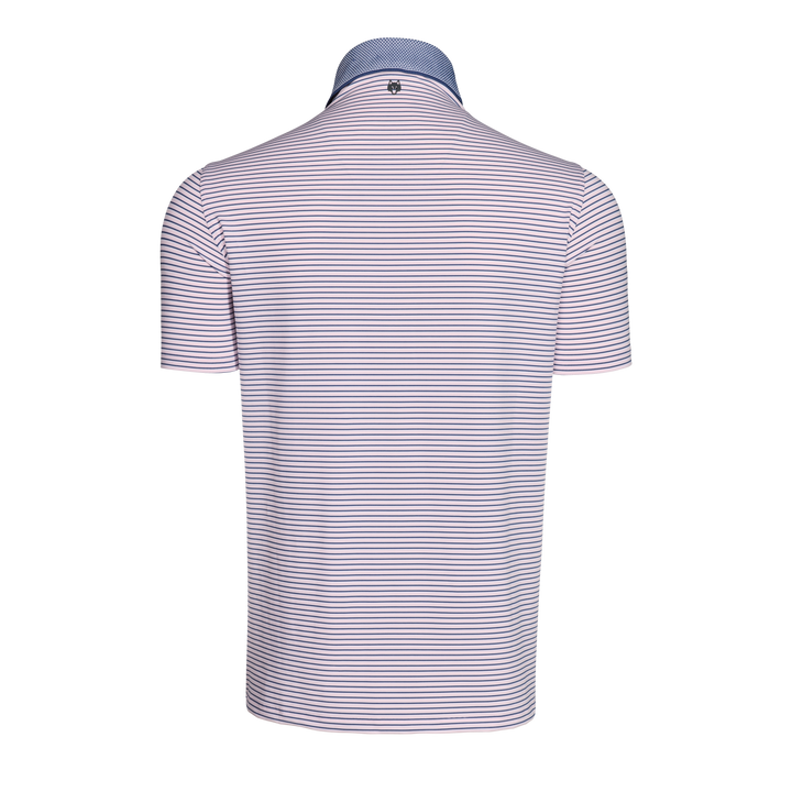 Mens Keowee Short Sleeve Polo - Performance Striped Polo with Knit