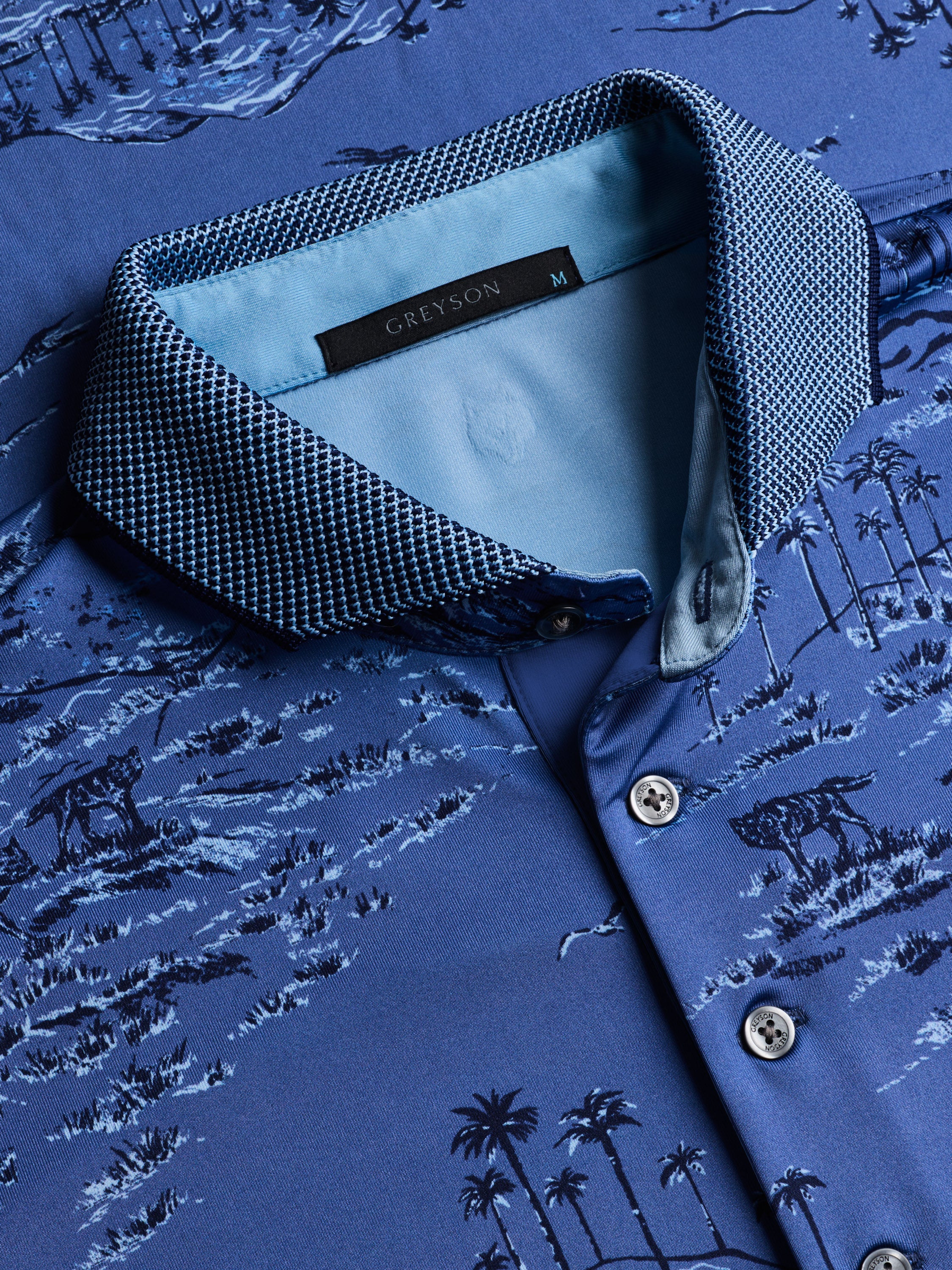 Mens In The Dunes Short Sleeve Polo - Performance Printed Polo