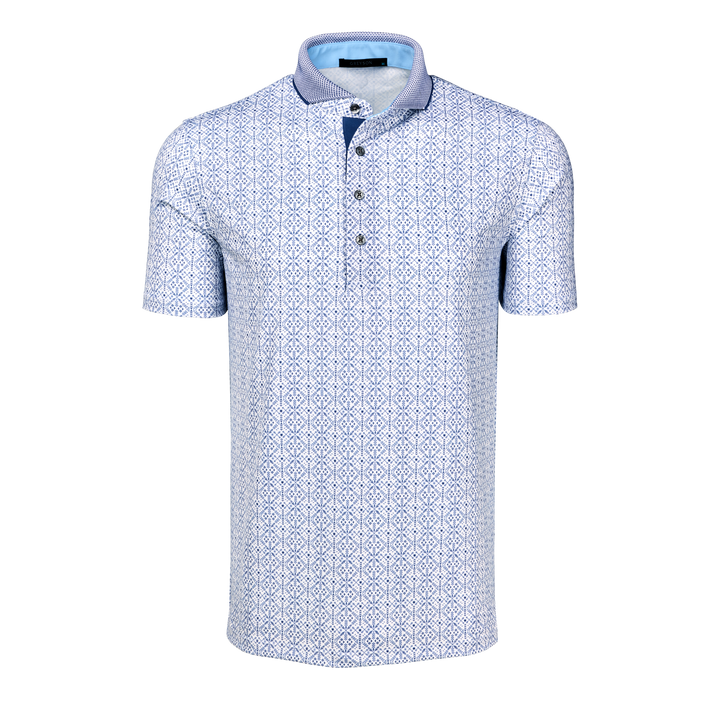 Mens Echo Falls Short Sleeve Polo - Performance Printed Polo with