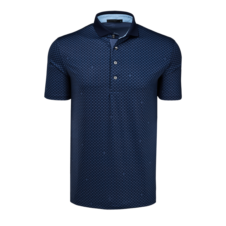 Mens Ponderous Wolf Short Sleeve Polo - Performance Printed Polo