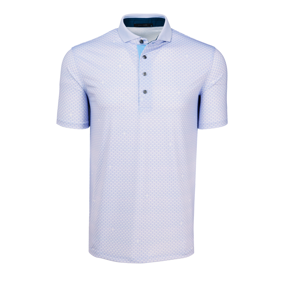 GREYSON グレイソン　PONDEROUS POLO 表記M Mens Ponderous Wolf Short Sleeve Polo - Performance Printed Polo