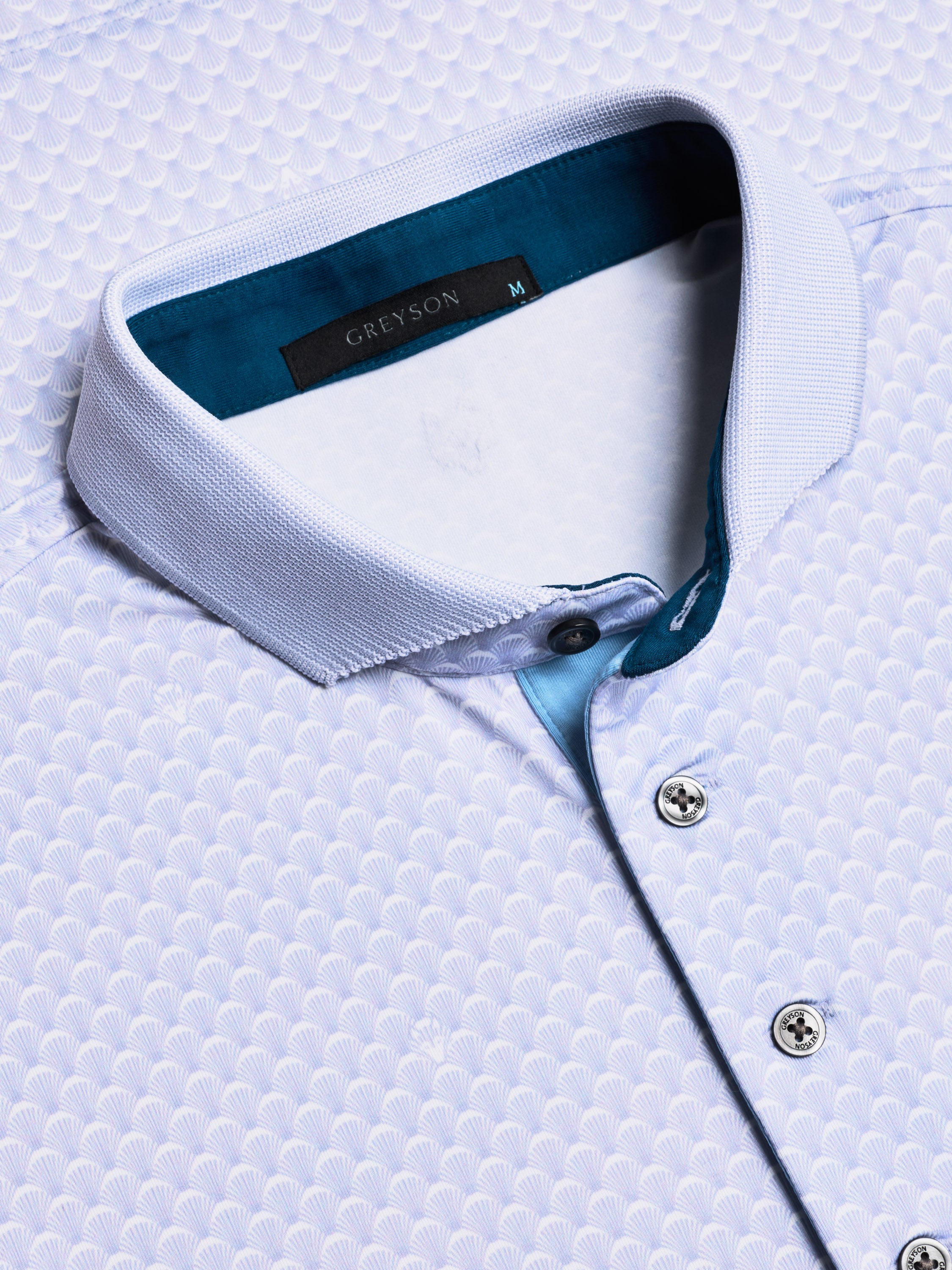 GREYSON グレイソン　PONDEROUS POLO 表記M Mens Ponderous Wolf Short Sleeve Polo - Performance Printed Polo