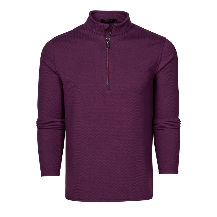 Mens Troy Quarter-Zip - Midweight Textured Fleece Quarter-Zip