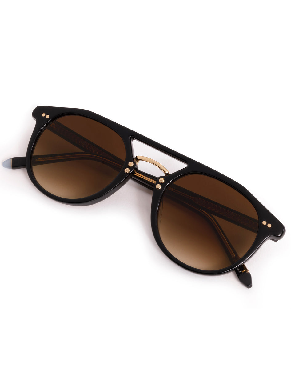 Greyson Clothiers GREYSON X KREWE Markle Sunglasses in BLACK TEA 18K