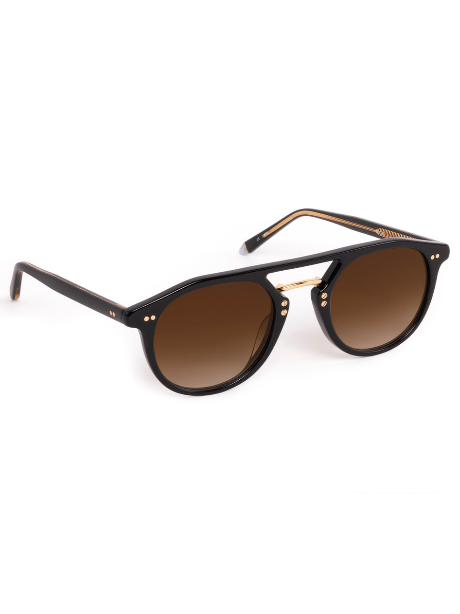 Greyson Clothiers GREYSON X KREWE Markle Sunglasses in BLACK TEA 18K