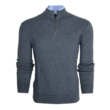 Greyson Clothiers Sebonack Quarter-Zip Sweater (Dark Grey Heather)