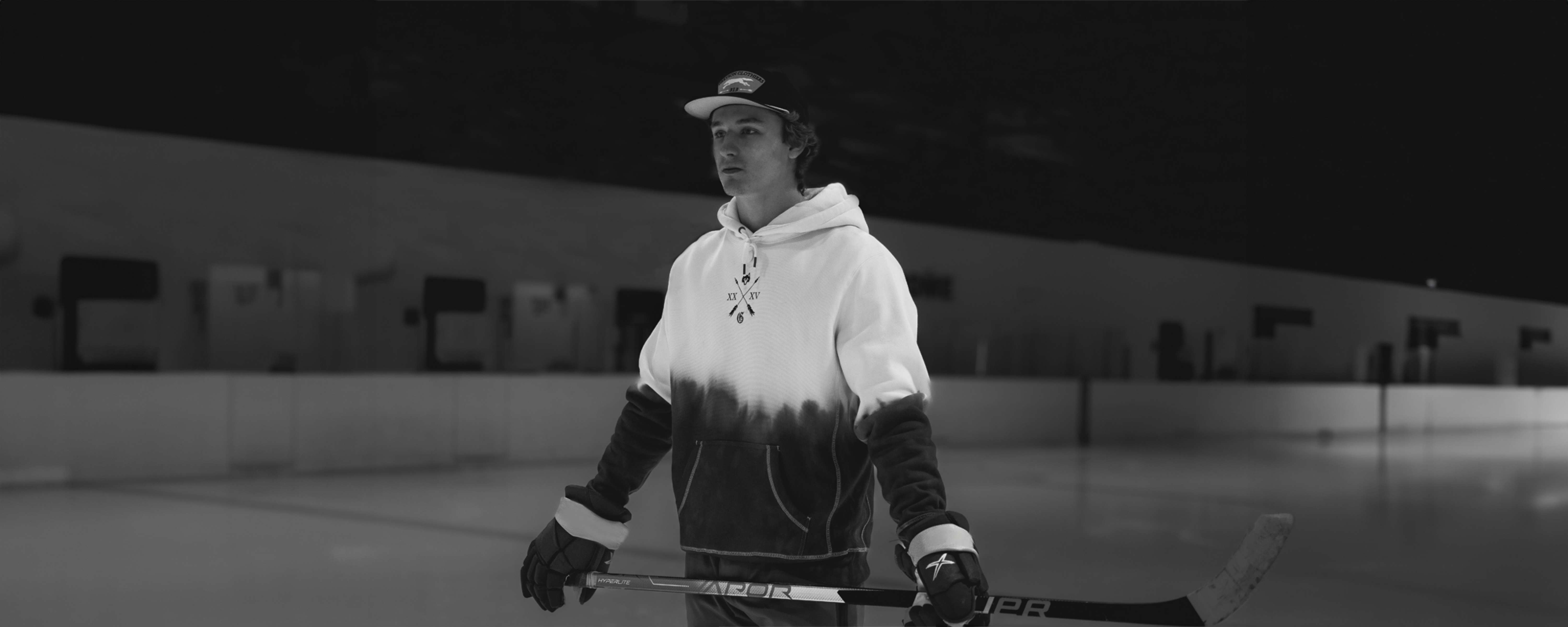Anaheim Ducks Hockey Player Trevor Zegras wears Greyson Clothiers Men's Hoodie and Hat