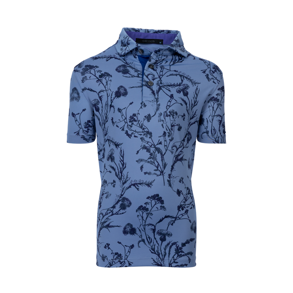 Greyson Clothiers Boy's Water Thistle Polo in CLOUD