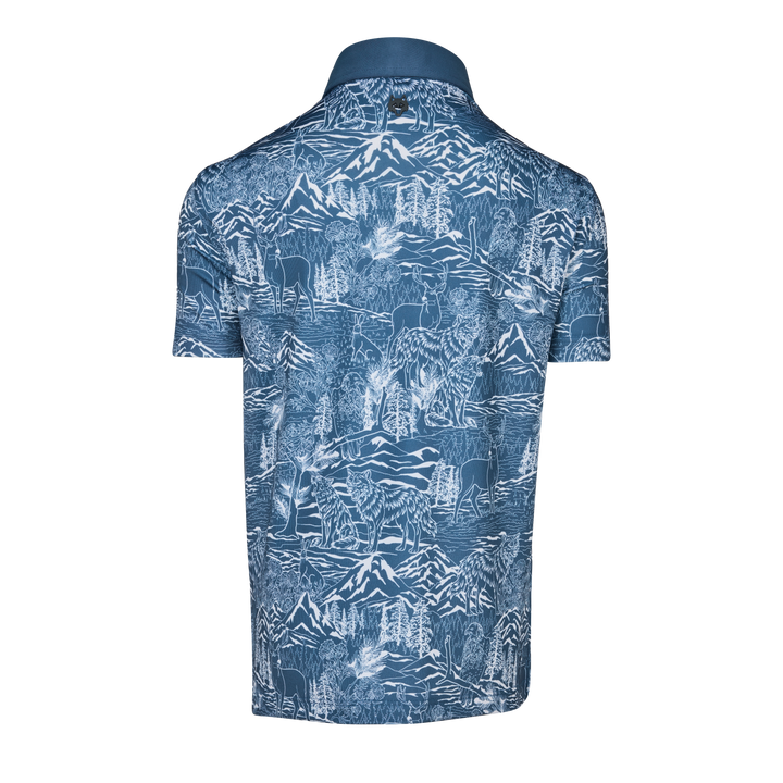 Boys Boy's In The Valley Polo - Performance Printed Polo with Knit