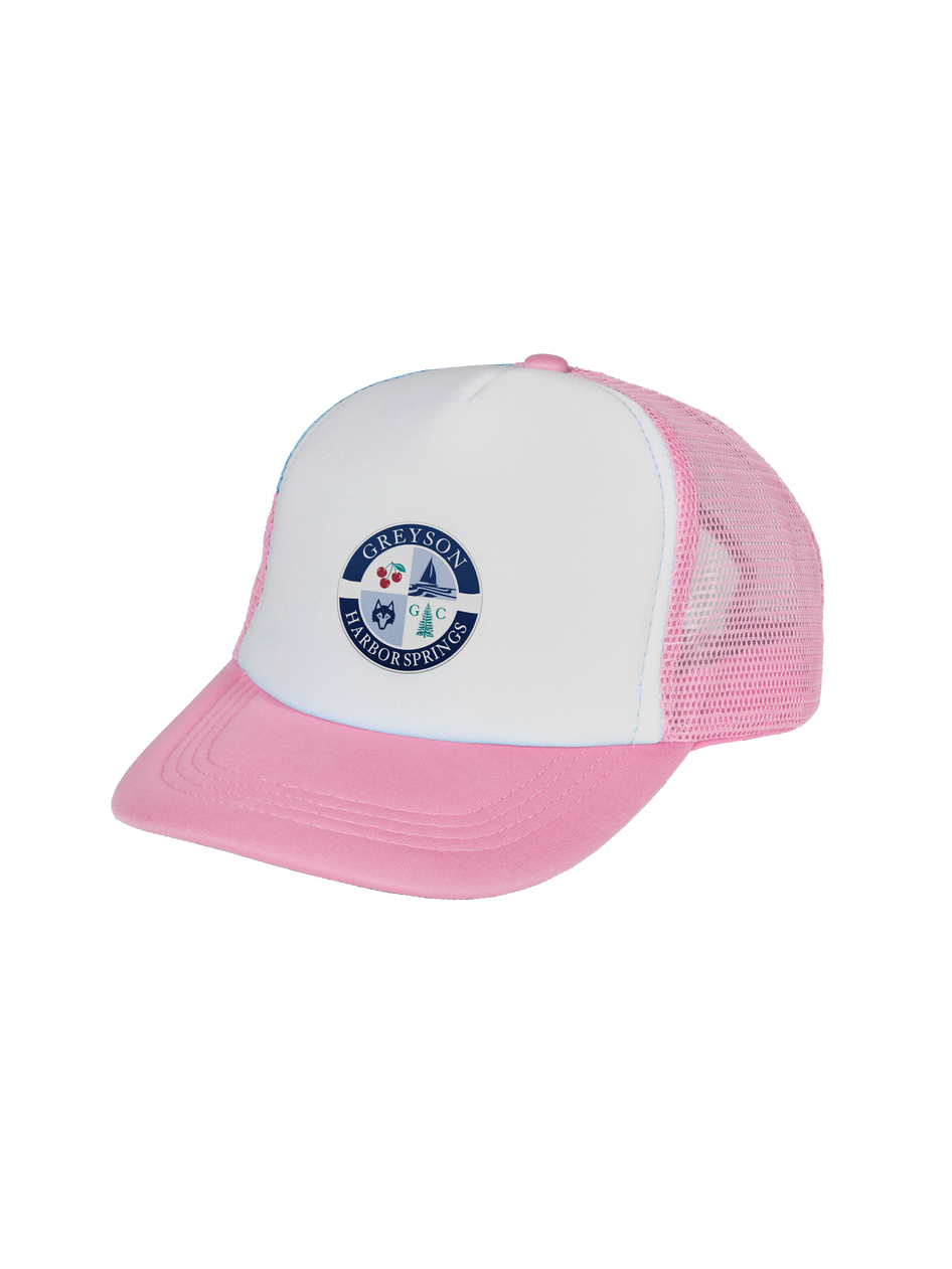 Greyson Clothiers Youth Life Saver Patch Trucker Hat in BLUSH