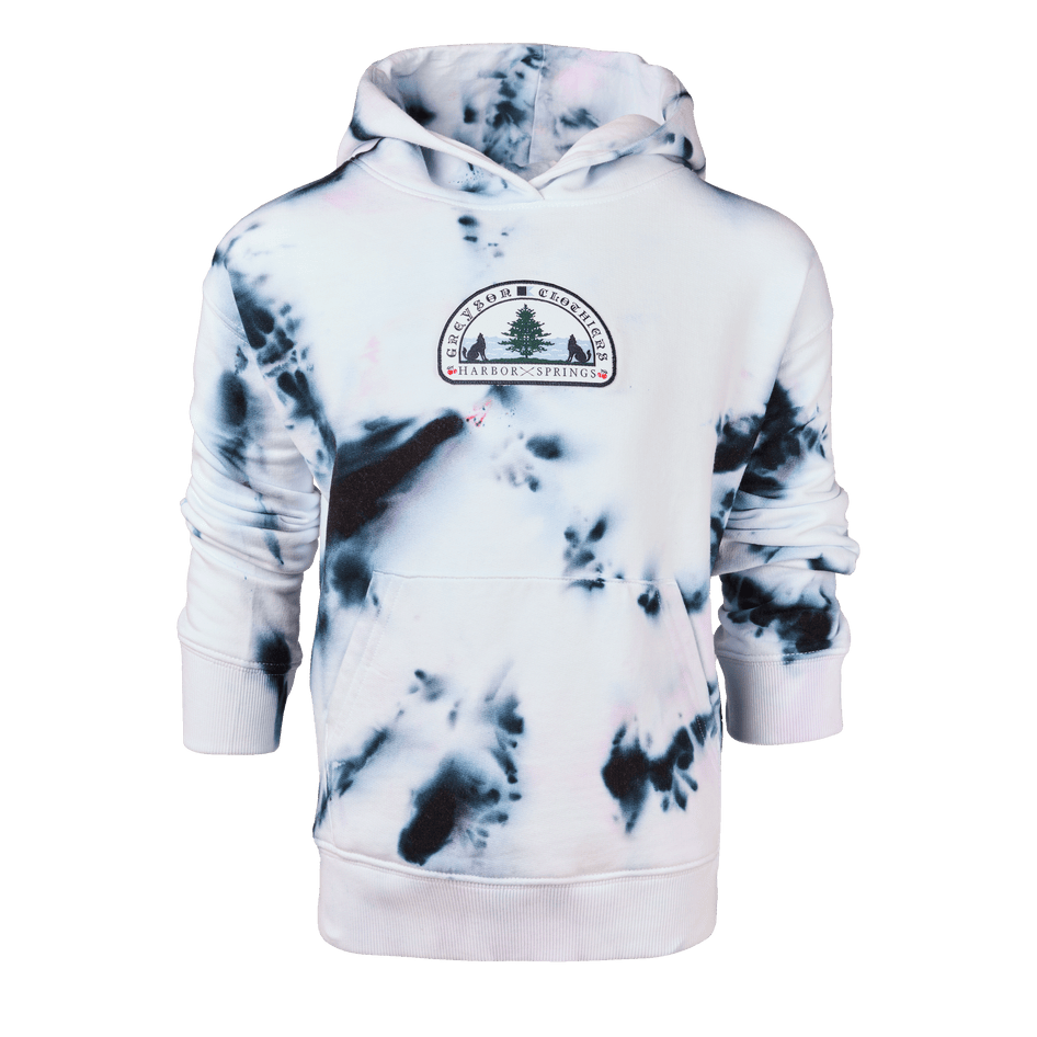 Greyson Clothiers Youth H.S. Tie Dye Aspen Hoodie in ARCTIC/MALTESE BLUE