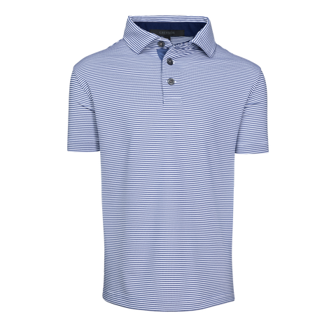 Boys Boy's Saranac Short Sleeve Polo - Performance Striped Polo