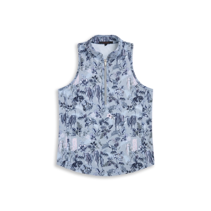 Womens Night Lurk Sleeveless Vesta Mock Neck Top - Performance