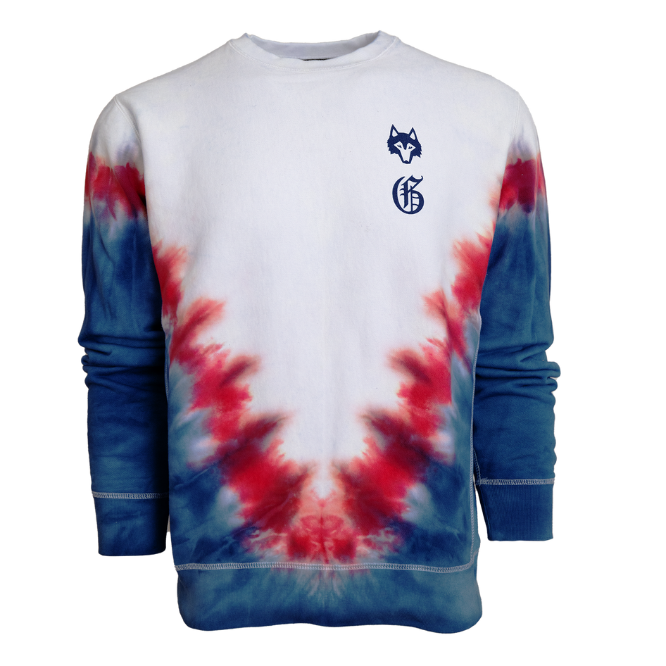 Patriot Wolf Racquet Tie Dye Crewneck