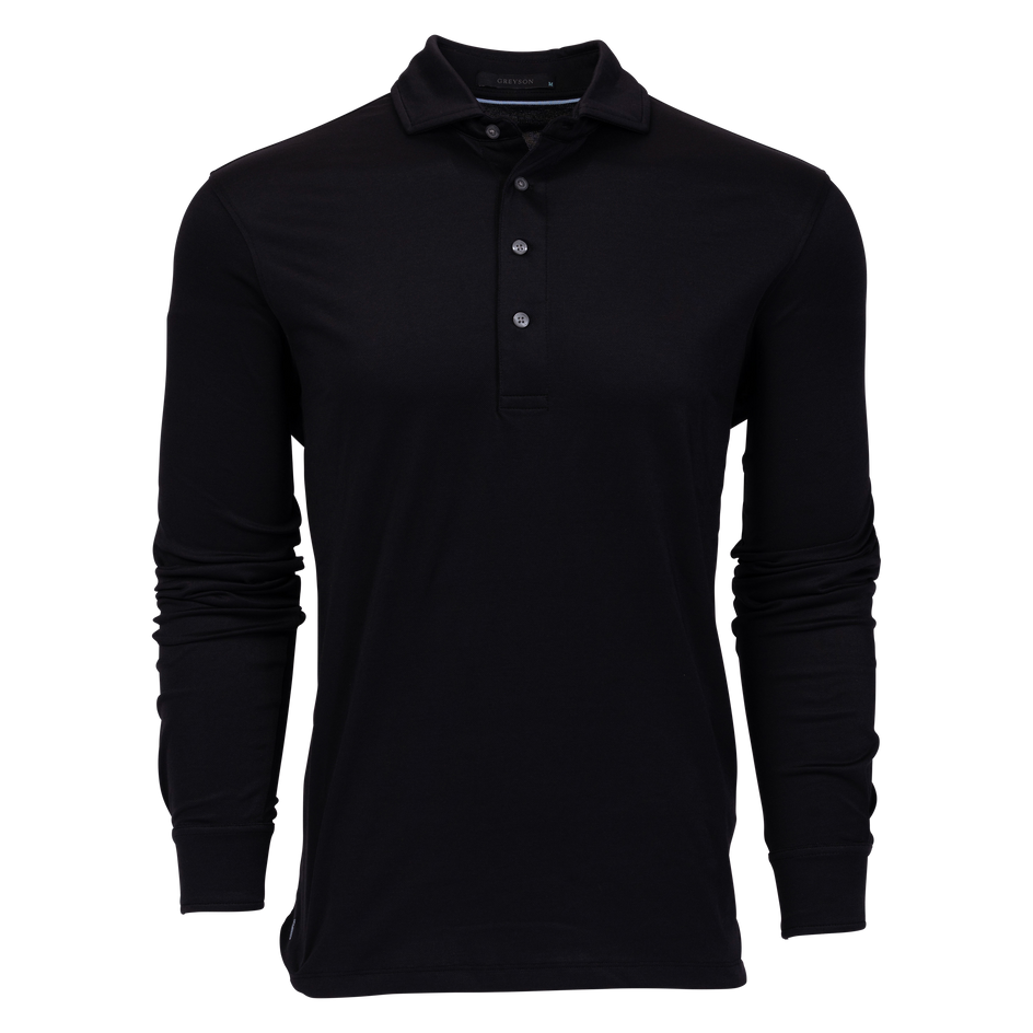 Mens Solid Long Sleeve Omaha Long Sleeve Polo Greyson Clothiers