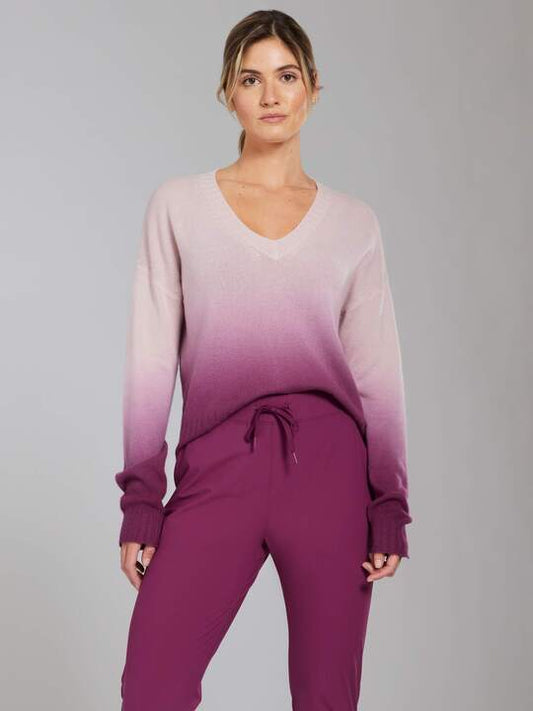 Dip Dye Anila V Neck Cashmere Sweater